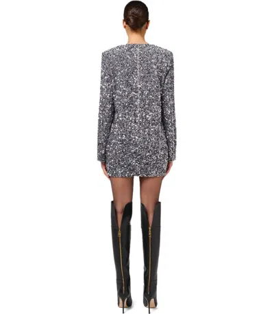 Elisabetta Franchi Sequinned Chenille Mini Dress