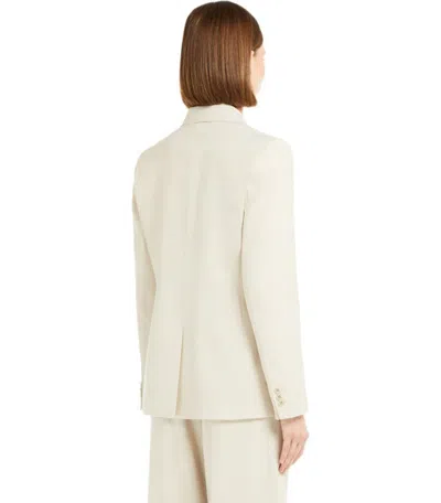 Weekend Max Mara Nervoso Sabbia Double-breasted Blazer In White