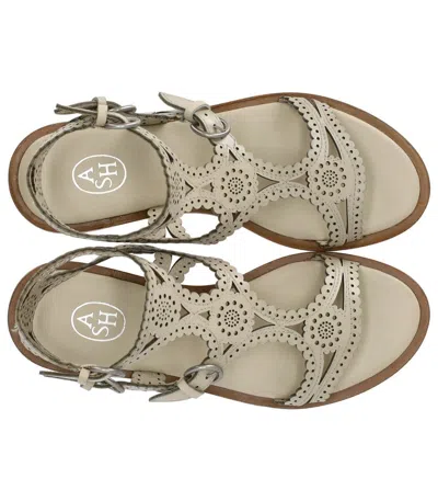 Ash Paprika Talc Flat Sandal In Neutral