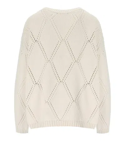 Weekend Max Mara Abbozzi Ecru Crewneck Sweater