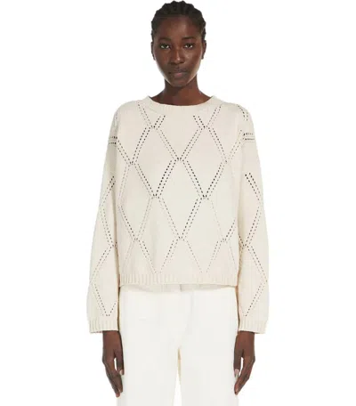 Weekend Max Mara Abbozzi Ecru Crewneck Sweater