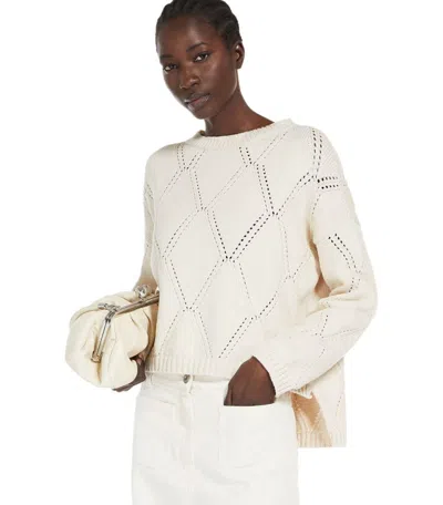 Weekend Max Mara Abbozzi Ecru Crewneck Sweater
