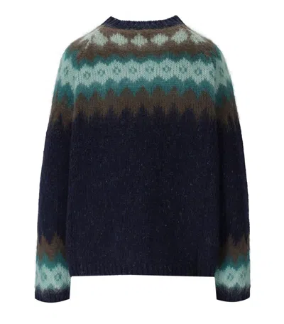 Woolrich Fairisle Blue Crewneck Sweater