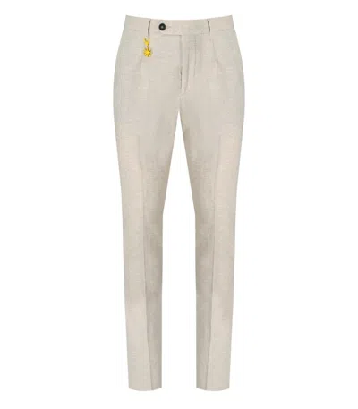 Manuel Ritz Beige Trouser In Neutral