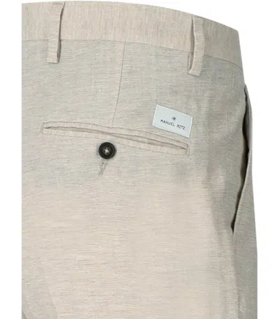 Manuel Ritz Beige Trouser In Neutral
