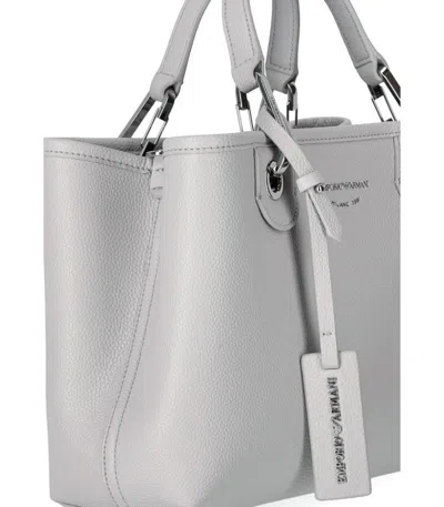 Emporio Armani Myea Small White Shopping Bag
