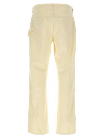 Jw Anderson Twisted Workwear Jeans In Neutral