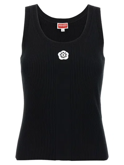 Kenzo Gots Boke Flower 2.0 Embroidered Tank Top In Black