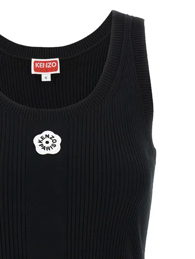 Kenzo Gots Boke Flower 2.0 Embroidered Tank Top In Black