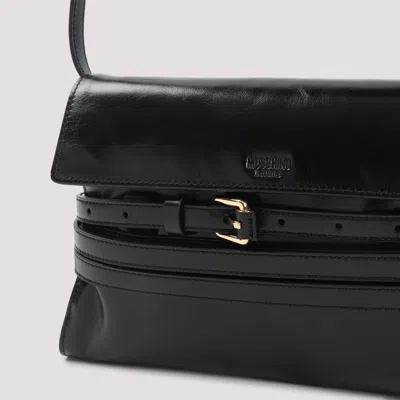 Moschino Couture Leather Shoulder Bag In Black
