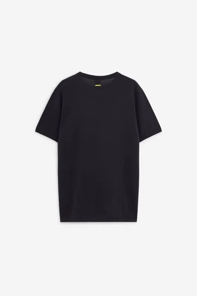Aspesi Black Cotton Crewneck T-shirt In Black