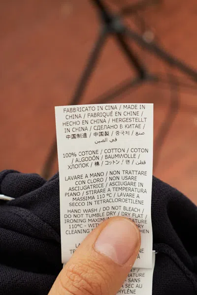 Aspesi Black Cotton Crewneck T-shirt In Black