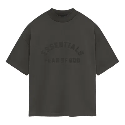 Essentials Fear Of God  Ss24 Heavy Jersey Ss Tee 'ink' In Gray