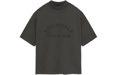 Essentials Fear Of God  Ss24 Heavy Jersey Ss Tee 'ink' In Gray