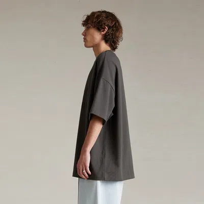 Essentials Fear Of God  Ss24 Heavy Jersey Ss Tee 'ink' In Gray