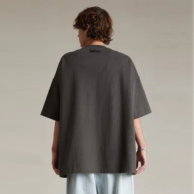 Essentials Fear Of God  Ss24 Heavy Jersey Ss Tee 'ink' In Gray