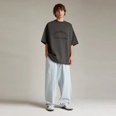 Essentials Fear Of God  Ss24 Heavy Jersey Ss Tee 'ink' In Gray