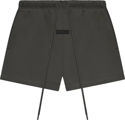 Essentials Fear Of God  Ss24 Fleece Running Short 'ink' In Green
