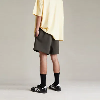 Essentials Fear Of God  Ss24 Fleece Running Short 'ink' In Green
