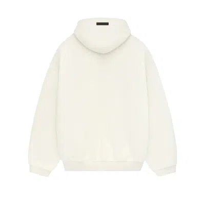 Essentials Fear Of God  Ss25 Fleece Hoodie 'egg Shell' In White