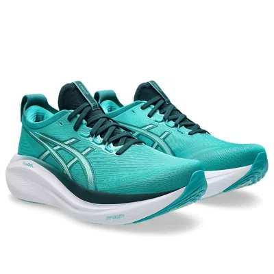 Asics Gel-nimbus 27 'wave Teal Saxon Green' In Gray