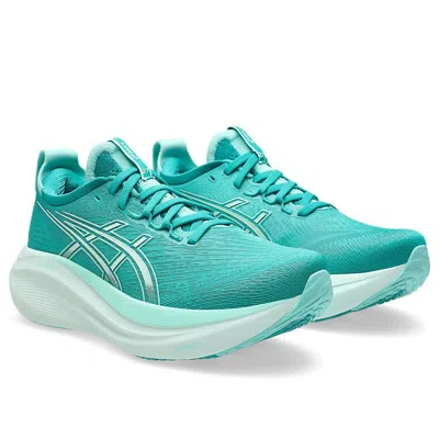 Asics (wmns)  Gel-nimbus 27 'wave Teal Illuminate Mint' In Blue