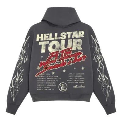 Hellstar Records Tour Flame-print Hoodie In Multi