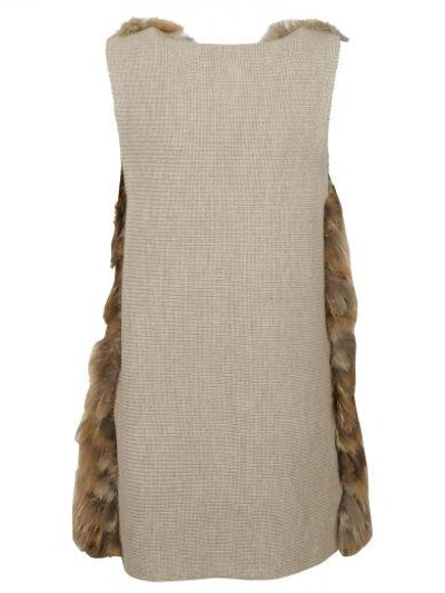 Shop Alice And Olivia Fur Detail Vest In Brown
