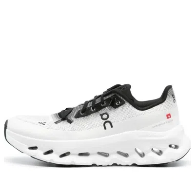 On Low Top Sneakers With Mesh Upper And Rubber Outsole In White