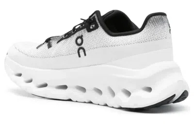 On Low Top Sneakers With Mesh Upper And Rubber Outsole In White