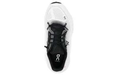 On Low Top Sneakers With Mesh Upper And Rubber Outsole In White