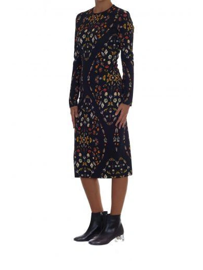 Shop Alexander Mcqueen Obsession Print Dress In Black Mix