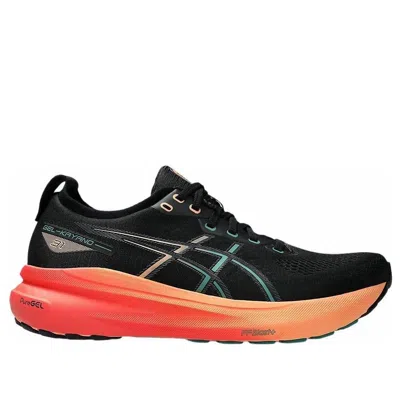 Asics Men's Kayano 31 Running Shoes In Black/rainy Lake In Black