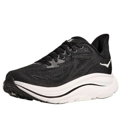Hoka Clifton 10 Rubber-trimmed Jacquard Running Sneakers In Black