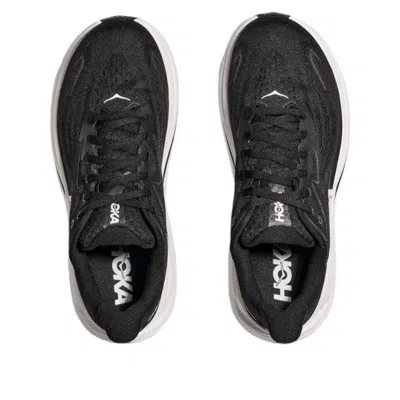 Hoka Clifton 10 Rubber-trimmed Jacquard Running Sneakers In Black