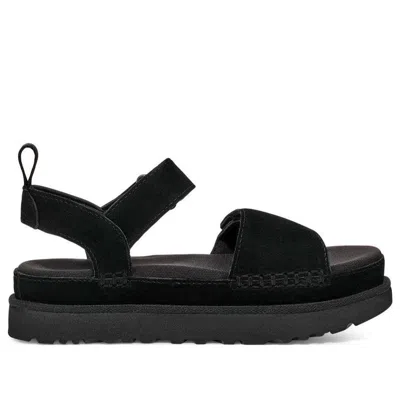 Ugg Logo Flat Sandals In Black