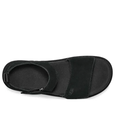 Ugg Logo Flat Sandals In Black