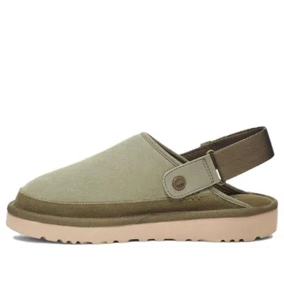 Ugg Mens Goldencoast Adjustable Heel-strap Suede Clog Green Oth In Green