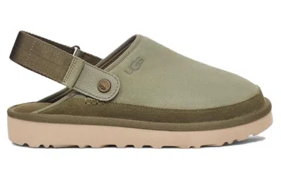 Ugg Mens Goldencoast Adjustable Heel-strap Suede Clog Green Oth In Green