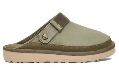 Ugg Mens Goldencoast Adjustable Heel-strap Suede Clog Green Oth In Green