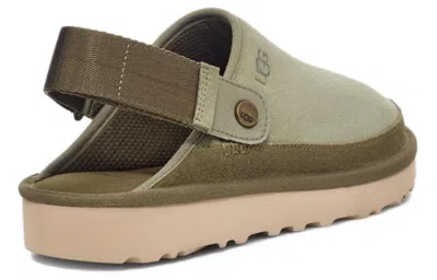Ugg Mens Goldencoast Adjustable Heel-strap Suede Clog Green Oth In Green