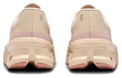 On Breathable Fabric Sneakers With Sculpted Rubber Sole In White