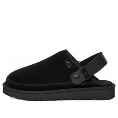 Ugg Suede Mules Metallic Microfibre Edge In Black