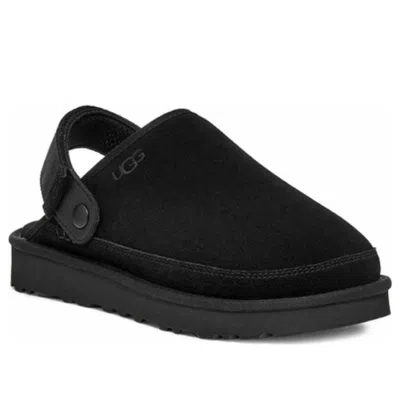 Ugg Suede Mules Metallic Microfibre Edge In Black