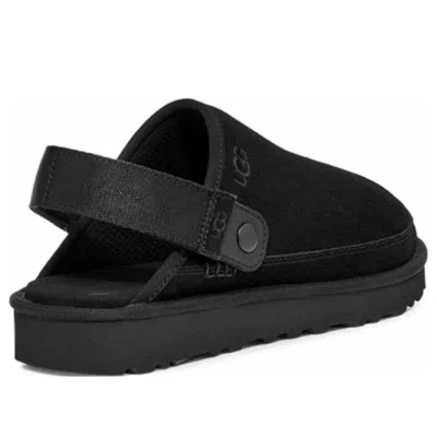 Ugg Suede Mules Metallic Microfibre Edge In Black