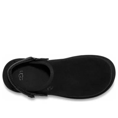 Ugg Suede Mules Metallic Microfibre Edge In Black