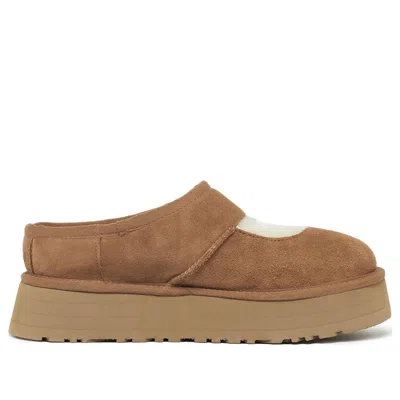 Ugg 44mm Bea Shearling & Suede Mules In Brown