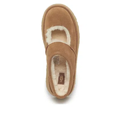 Ugg 44mm Bea Shearling & Suede Mules In Brown