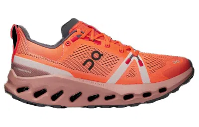 On Cloudsurfer Mesh Sneakers In Orange