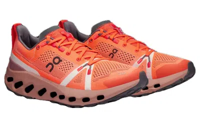 On Cloudsurfer Mesh Sneakers In Orange